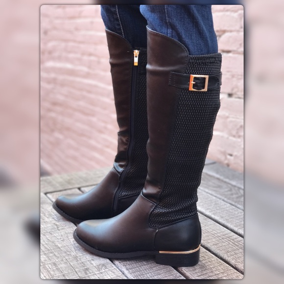 Black Buckle Riding Boots - Picture 2 of 2